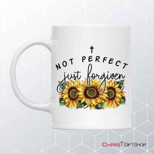 Not Perfect Just Forgiven Sunflowers Coffee Mug