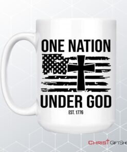 One Nation Under God Est 1776 Coffee Ceramic Mug