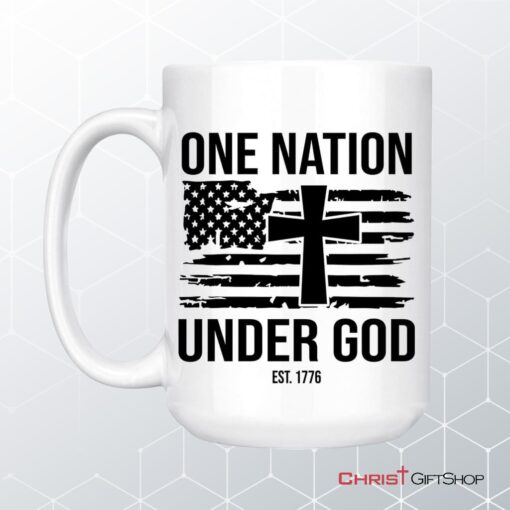 One Nation Under God Est 1776 Coffee Ceramic Mug