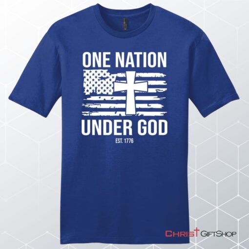 One Nation Under God Est 1776 Men's Unisex T Shirt, Sweatshirt, Hoodie