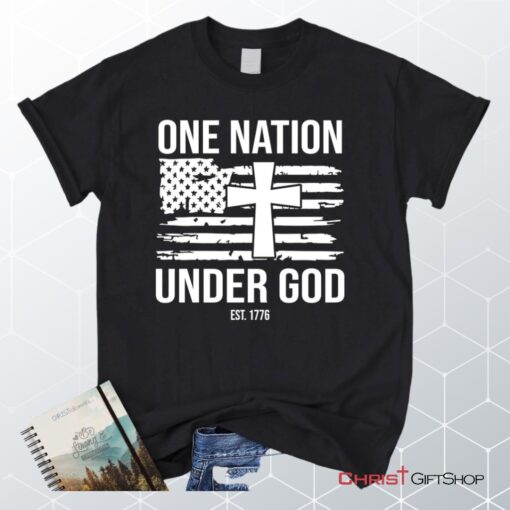 One Nation Under God Est 1776 Unisex Shirt, Hoodie