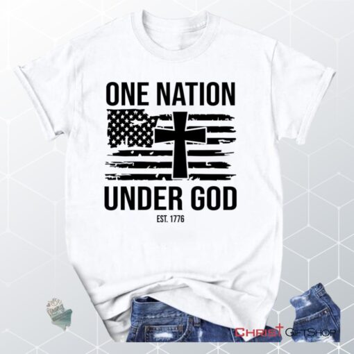 One Nation Under God Est 1776 Unisex Shirt, Hoodie