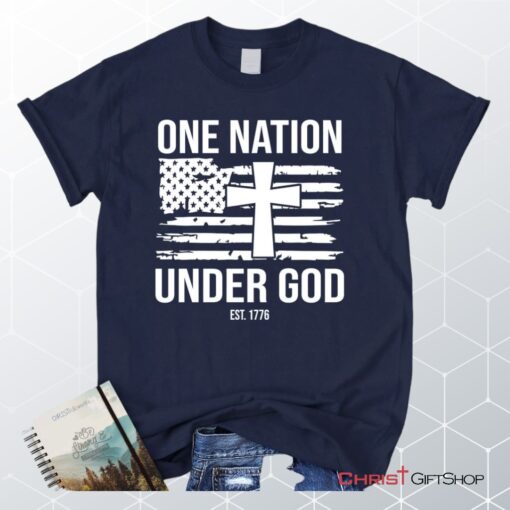 One Nation Under God Est 1776 Unisex Shirt, Hoodie