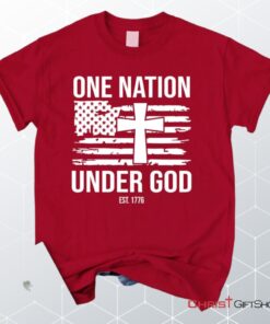 One Nation Under God Est 1776 Unisex Shirt, Hoodie