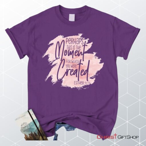 Perhaps This Is The Moment For Which You Were Created Esther 414 Christian Unisex T Shirt, Sweatshirt, Hoodie