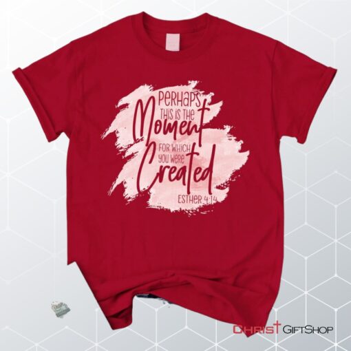 Perhaps This Is The Moment For Which You Were Created Esther 414 Christian Unisex T Shirt, Sweatshirt, Hoodie