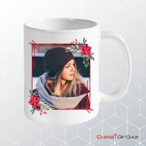 Personalized Christian Coffee Mug, Daughter Of The King Flowers