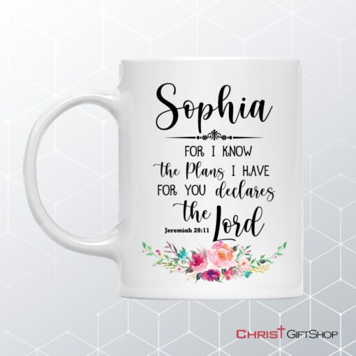 Personalized Name Coffee Mug Jeremiah 2911 For I Know The Plans I Have For You