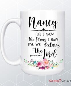 Personalized Name Coffee Mug Jeremiah 2911 For I Know The Plans I Have For You