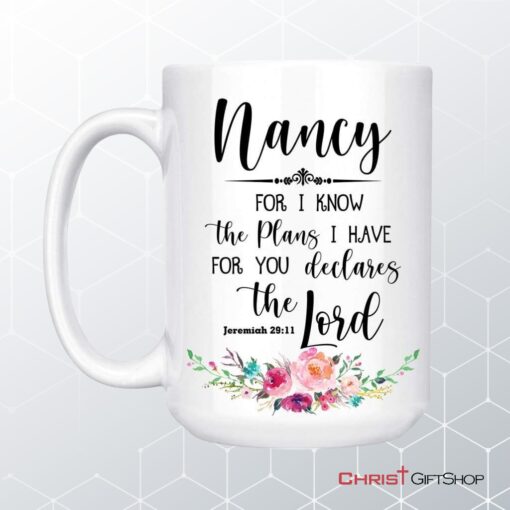 Personalized Name Coffee Mug Jeremiah 2911 For I Know The Plans I Have For You