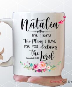 Personalized Name Coffee Mug Jeremiah 2911 For I Know The Plans I Have For You