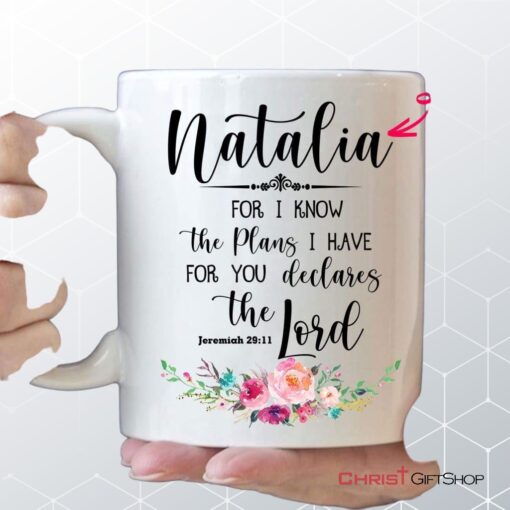 Personalized Name Coffee Mug Jeremiah 2911 For I Know The Plans I Have For You