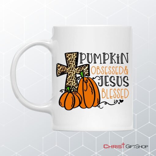 Pumpkin Obsessed Jesus Blessed Coffee Mug