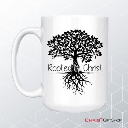 Rooted In Christ Christian Coffee Mug