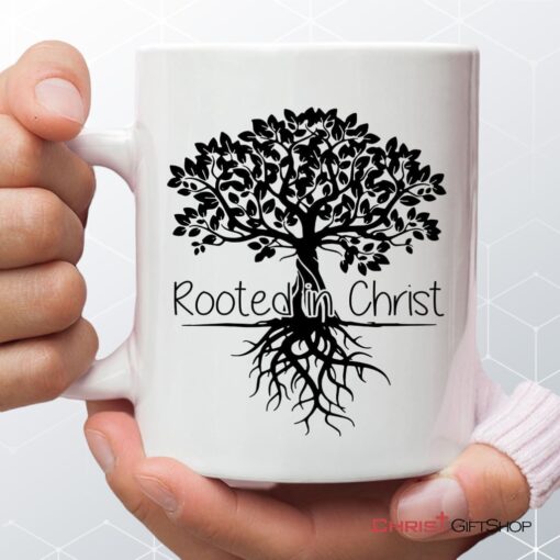 Rooted In Christ Christian Coffee Mug