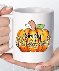 Simply Blessed Autumn Pumpkin Coffee Ceramic Mug