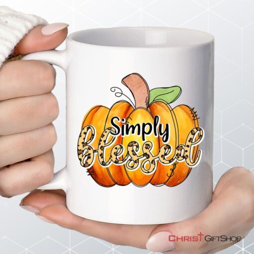 Simply Blessed Autumn Pumpkin Coffee Ceramic Mug