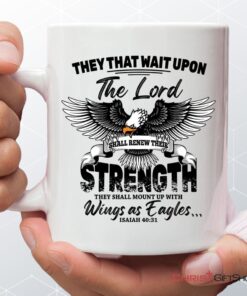 They That Wait Upon The Lord Isaiah 4031, Bible Verse, Christian Coffee Mug