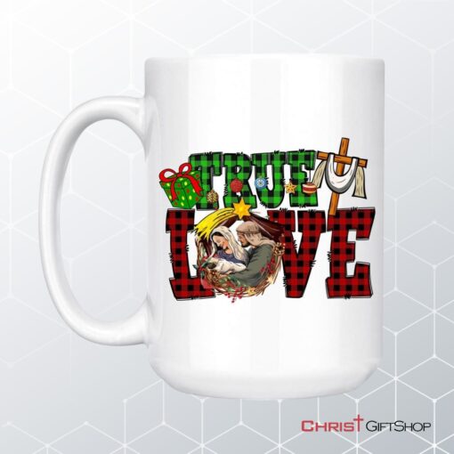 True Love, Buffalo Plaid, Christmas Coffee Mug