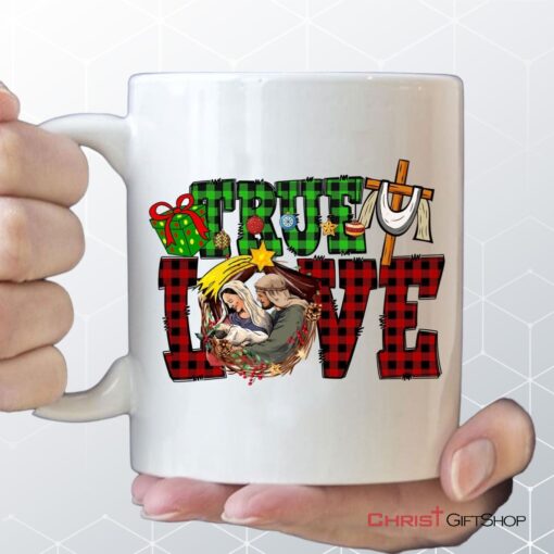 True Love, Buffalo Plaid, Christmas Coffee Mug