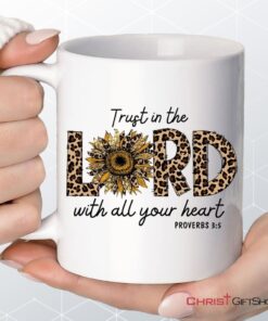 Trust In The Lord With All Your Heart Leopard Coffee Mug