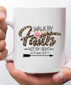 Walk By Faith Not By Sight, Leopard Bible Verse Mug