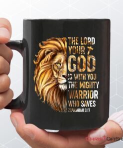 Zephaniah 317 The Lord Your God Is With You, Bible Verse Mug