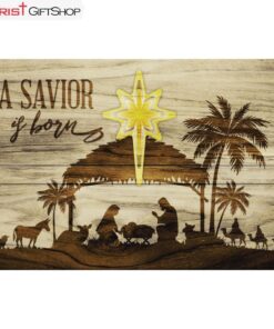 A Savior Is Born Christmas Wall Art Canvas