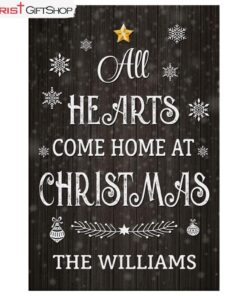 All Hearts Come Home For Christmas Wall Art Canvas and Poster, Christian Christmas Gifts