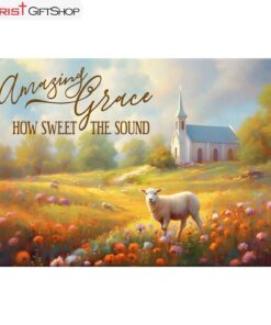 Amazing Grace How Sweet The Sound, Church In Field Wall Art (Canvas and Poster )