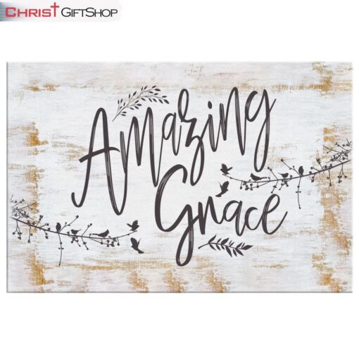 Amazing Grace Wall Art - Christian Wall Art Canvas