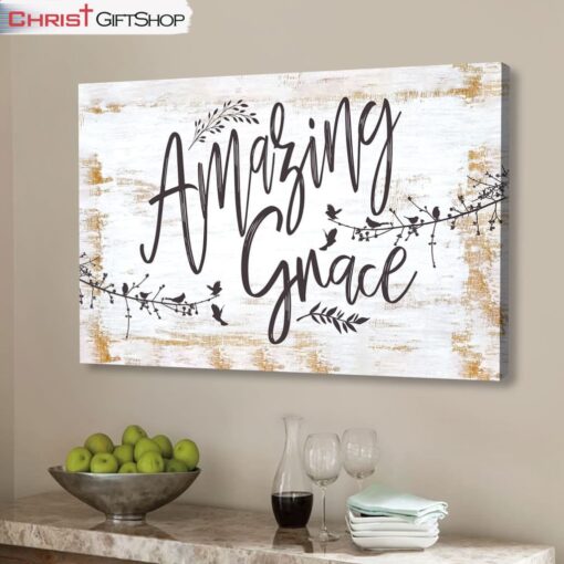 Amazing Grace Wall Art - Christian Wall Art Canvas