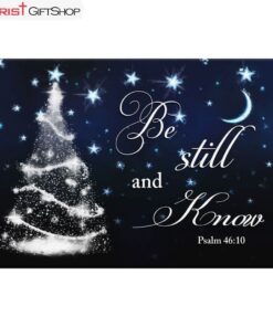 Be Still And Know Psalm 4610 Christmas Tree Wall Art Canvas