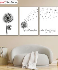 Be Still And Know That I Am God 3 Panel Wall Art Canvas