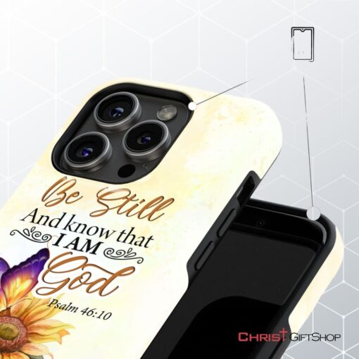 Bible Verse Phone Cases Be Still And Know That I Am God Butterfly Sunflower Phone Case