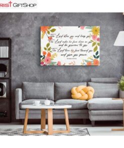 Bible Verse Wall Decor Numbers 624-26 The Lord Bless You And Keep You Canvas Print