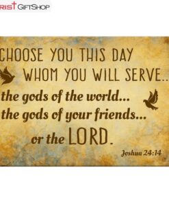 Choose You This Day Joshua 2414 Bible Verse Wall Art Canvas Print