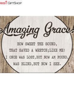 Christian Canvas Wall Art Amazing Grace How Sweet The Sound Canvas Print