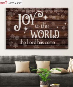 Christian Christmas Wall Art Joy To The World The Lord Has Come Canvas