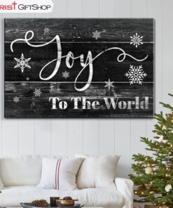 Christian Christmas Wall Decor Joy To The World Christmas Wall Art Canvas