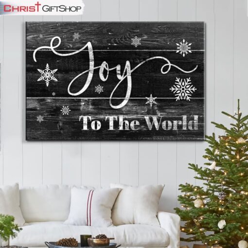 Christian Christmas Wall Decor Joy To The World Christmas Wall Art Canvas