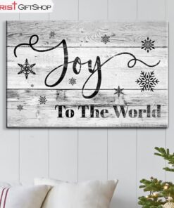 Christian Christmas Wall Decor Joy To The World Christmas Wall Art Canvas