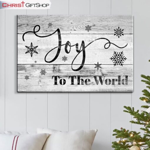 Christian Christmas Wall Decor Joy To The World Christmas Wall Art Canvas