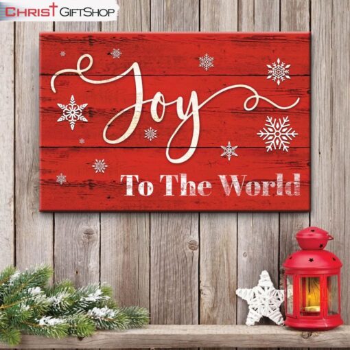 Christian Christmas Wall Decor Joy To The World Christmas Wall Art Canvas