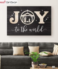 Christian Christmas Wall Decor Joy To The World Wall Art Canvas