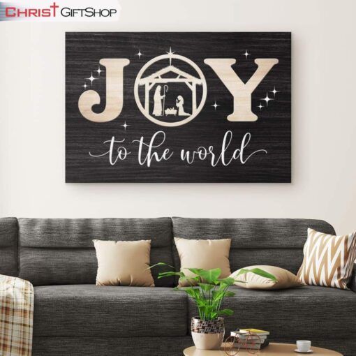 Christian Christmas Wall Decor Joy To The World Wall Art Canvas