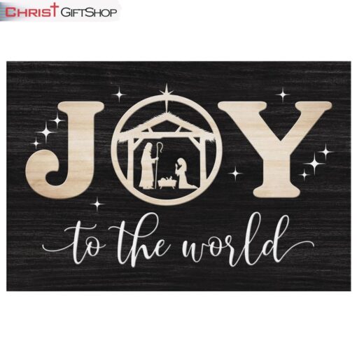 Christian Christmas Wall Decor Joy To The World Wall Art Canvas