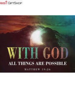 Christian Easter Gifts Matthew 1926 With God All Things Are Possible Wall Art Canvas