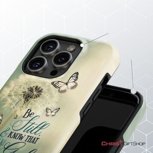 Christian Phone Cases Be Still And Know Psalm 4610 Dandelion Butterfly Phone Case