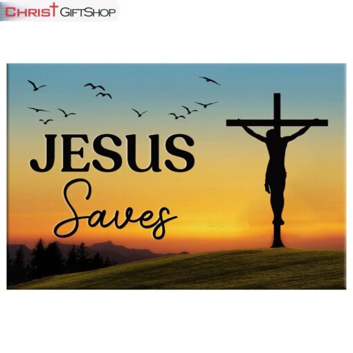 Christian Wall Art Jesus Saves Wall Art Canvas Print